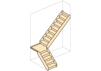 90度廻り階段